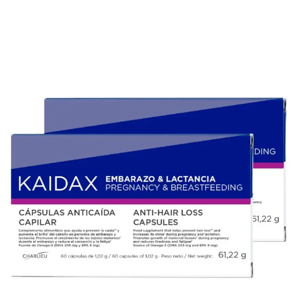 TOPICREM KAIDAX Anti-Hair Loss Pregnancy & Breastfeeding pack 2 x 60 capsules, EAN 8437015822440