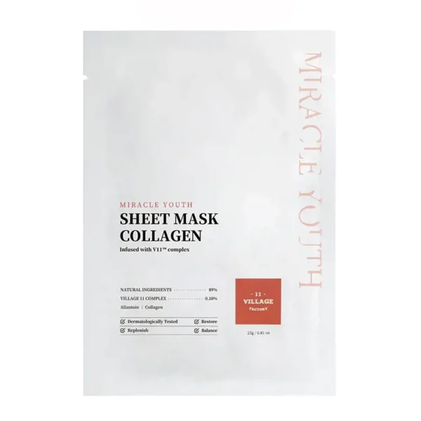 VILLAGE 11 MIRACLE YOUTH Sheet Mask Collagen 23 gr, EAN 8809663754433