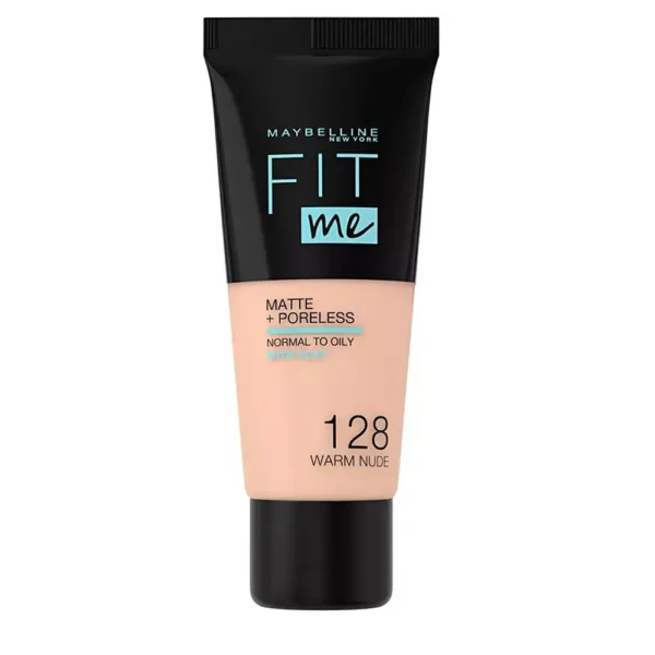 MAYBELLINE FIT ME! MATTE+PORELESS Foundation #128-warm nude, EAN 3600531369026