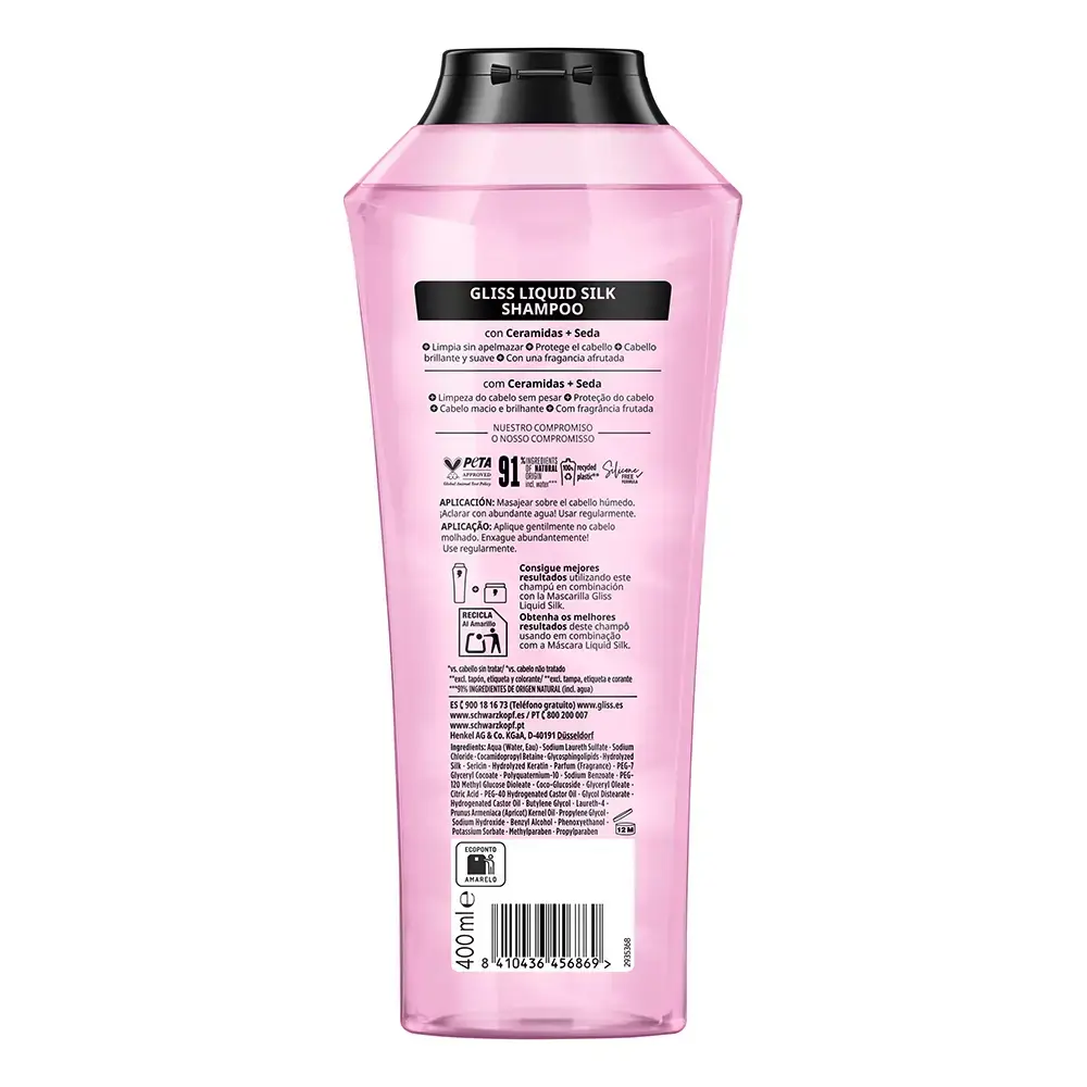 SCHWARZKOPF GLISS LIQUID SILK Shampoo 400 ml
