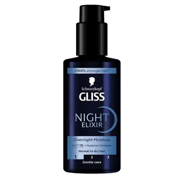 SCHWARZKOPF MASS MARKET GLISS NIGHT ELIXIR Serum for Normal/Dry Hair 100 ml, EAN 9000101702224