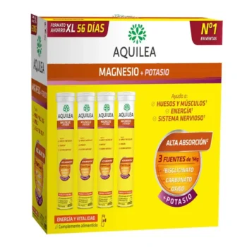 AQUILEA MAGNESIUM+POTASSIUM Effervescent Tablets 56 pcs, EAN 8429603001191