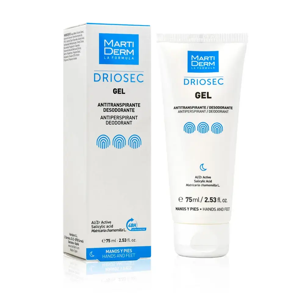 MARTIDERM DRIOSEC Gel antitraspirante per mani e piedi 75 ml MARTIDERM DRIOSEC Gel antitraspirante per mani e piedi 75 ml
