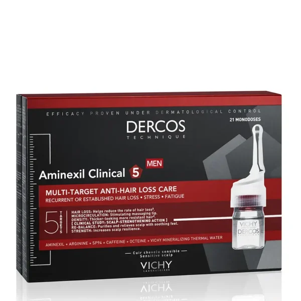 VICHY DERCOS Aminexil Clinical 5 Multy-Target Hair Loss Care for Men 21 x 6 ml