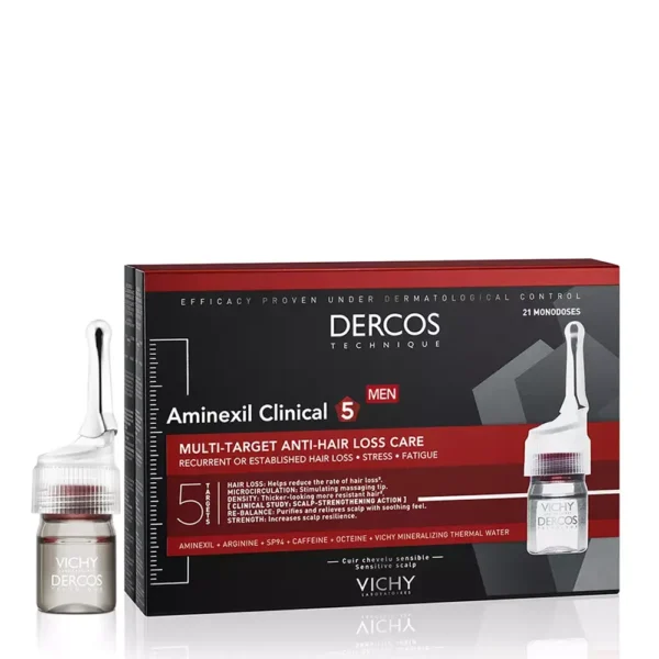 VICHY DERCOS Aminexil Clinical 5 Multy-Target Hair Loss Care for Men 21 x 6 ml, EAN 3337875522748