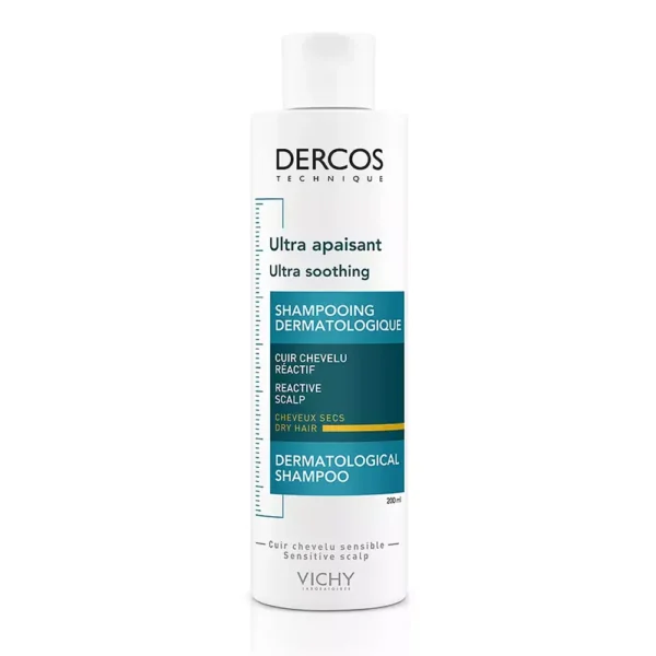 VICHY DERCOS ULTRA SOOTHING Dermatological Shampoo for Dry Hair 200 ml, EAN 3337875486736