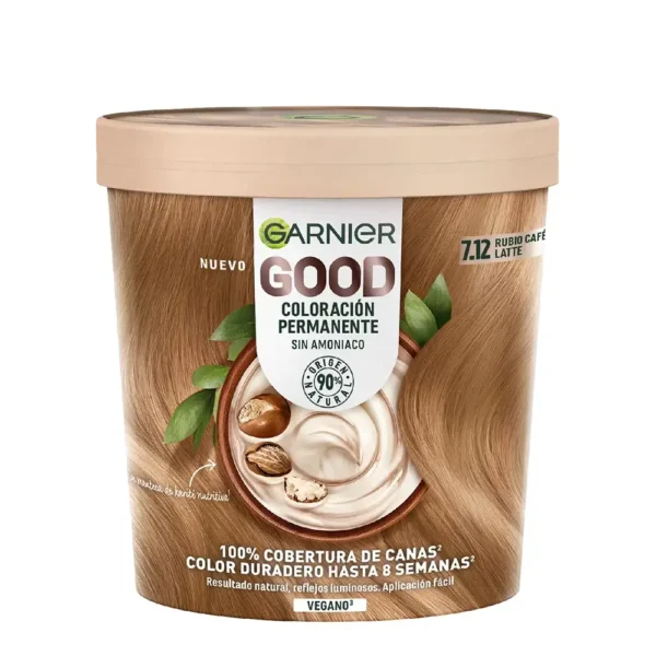 GARNIER GOOD Permanent Hair Color #7.12-blonde coffee latte, EAN 3600542524674