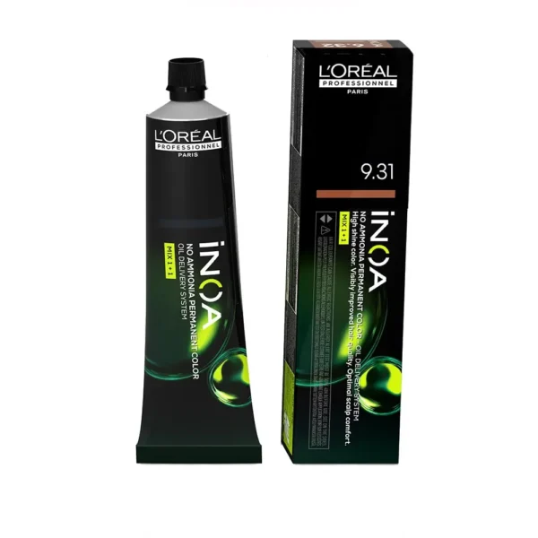 L'OREAL PROFESSIONNEL PARIS INOA Ammonia Free Hair Color #9.31-very light ash golden blonde 60 gr