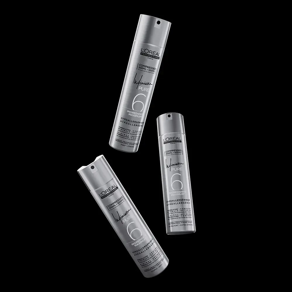 L'OREAL PROFESSIONNEL PARIS INFINIUM PURE Spray Fixateur Professionnel 500 ml, Doux