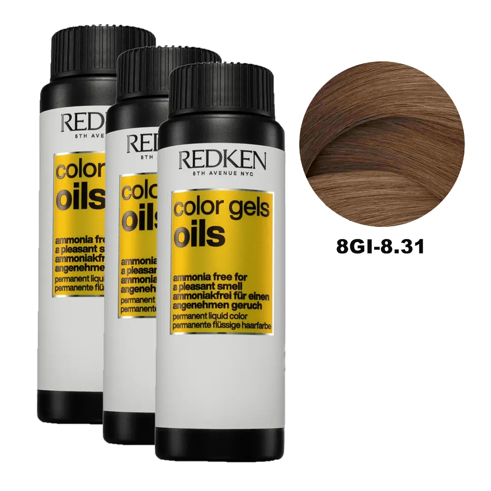 REDKEN COLOR GEL OILS #8GI-8.31 60 ml x 3 u REDKEN COLOR GEL OILS #8GI-8.31 60 ml x 3 u, EAN 3474637144784