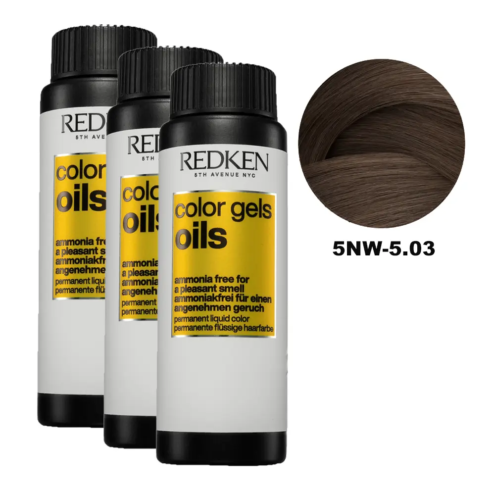 REDKEN COLOR GEL OILS #5NW-5.03 60 ml x 3 REDKEN COLOR GEL OILS #5NW-5.03 60 ml x 3, EAN 3474637242381 ; EAN 3474637266752