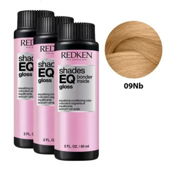 REDKEN SHADES EQ GLOSS Bonder Inside #09NB Coloration revitalisante égalisatrice 3 x 60 ml, EAN 3474637227920