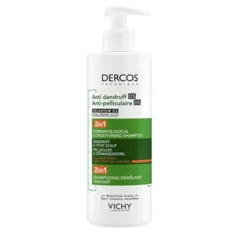 VICHY DERCOS TECHNIQUE Anti-Dandruff DS Dermatological Conditioning Shampoo 2 en 1 400 ml, EAN 3337875902373