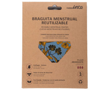 INCA MENSTRUAL PANTIES супер абсорбция #жълти цветя размер XL 1 бр