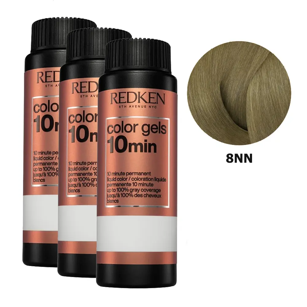REDKEN GEL COLORATI 10 MIN #8NN-crème brûlée 60ml x 3 REDKEN GEL COLORATI 10 MIN #8NN-crème brûlée Confezione da 60 ml x 3, EAN 3474637133009