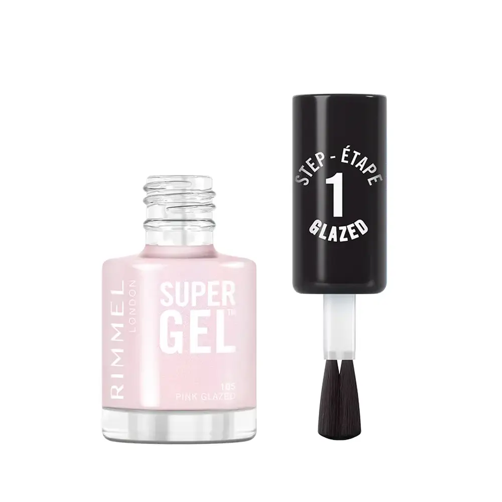 RIMMEL LONDON SUPER GEL Nail Polish #105-Pink Glazed 12 ml