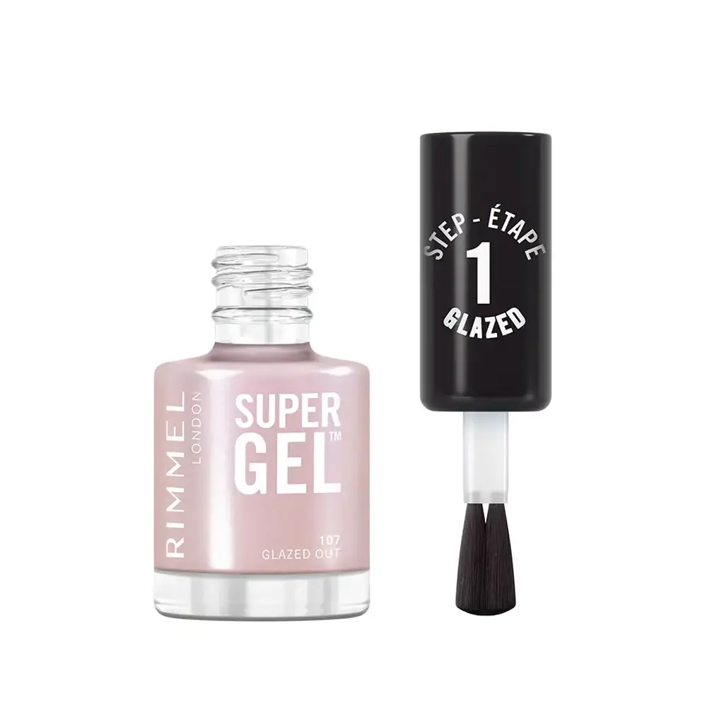 RIMMEL LONDON SUPER GEL Nail Polish #107-Glazed out 12 ml
