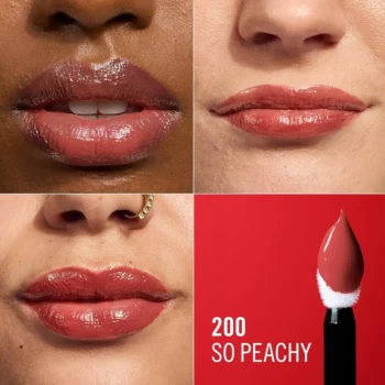 RIMMEL LONDON THRILL SEEKER LIP LATEX Lip Gloss #200-So Peachy 6 ml