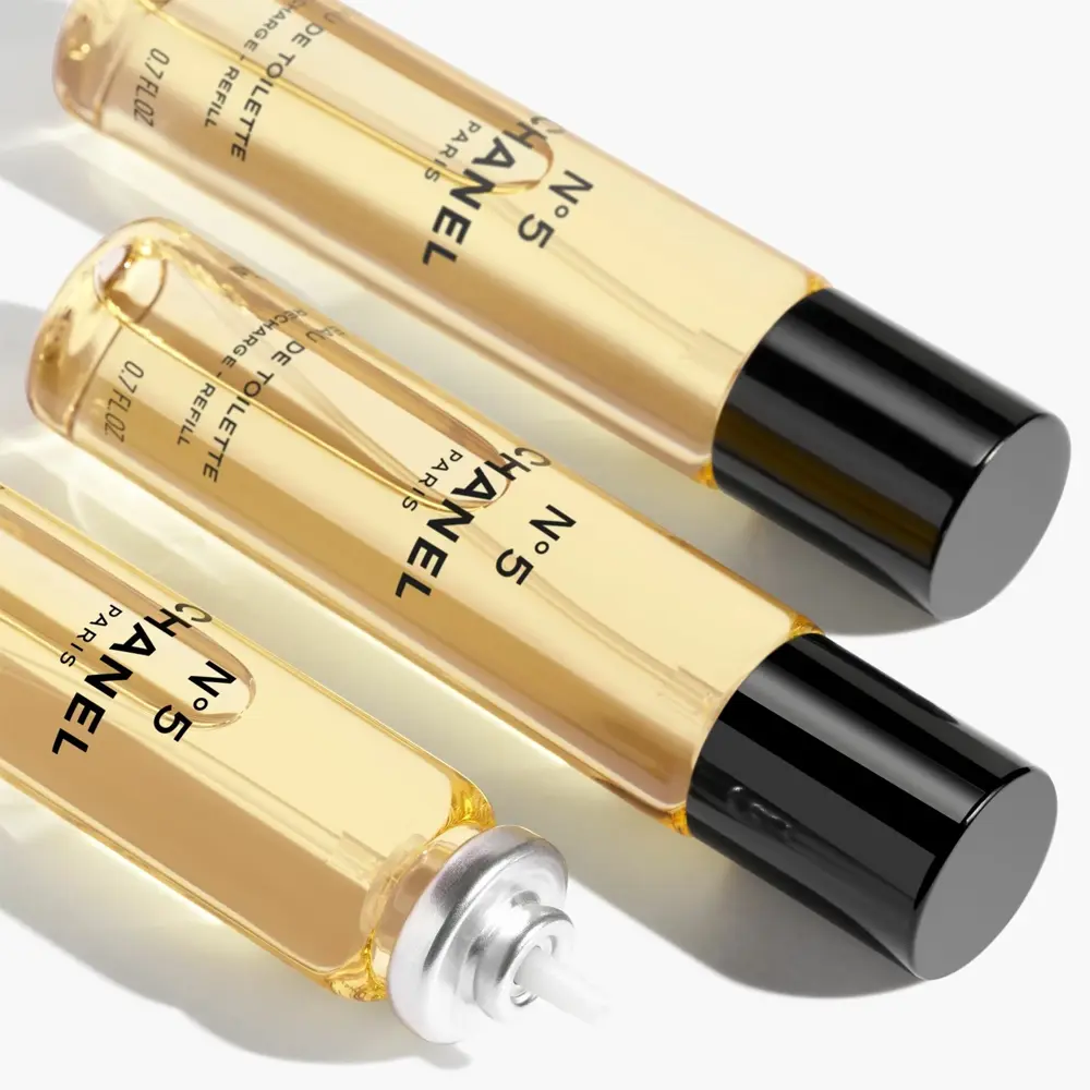 CHANEL N°5 eau de toilette spray bolso recambios 3 x 20 ml