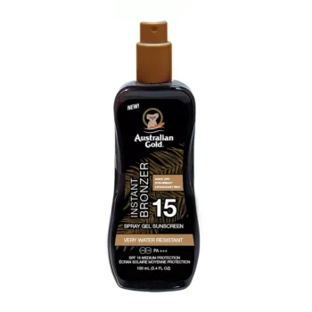 AUSTRALIAN GOLD INSTANT BRONZER Sonnenschutz-Sprühgel LSF 15, 100 ml, EAN 0054402730423