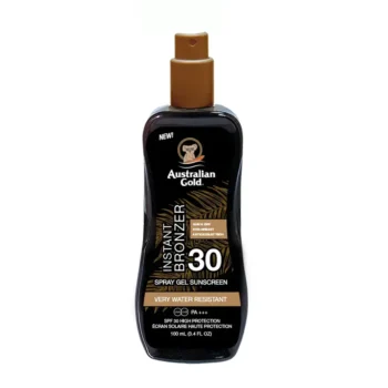 AUSTRALIAN GOLD INSTANT BRONZER Sonnenschutz-Spray-Gel SPF30 100 ml, EAN 0054402730690