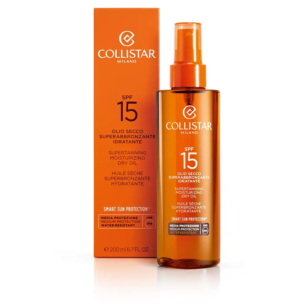 COLLISTAR SAUSAS ALIEJUS Super įdegio drėkinamasis sausas aliejus SPF15 200 ml