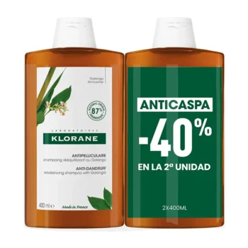 KLORANE GALANGA Pack de 2 shampoings rééquilibrants antipelliculaires de 400 ml, EAN 3282779363532