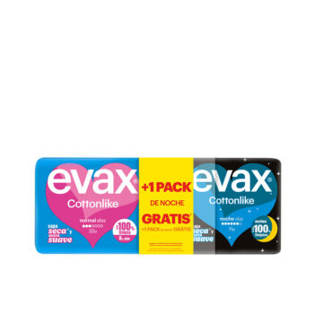 EVAX COTTONLIKE Pack de serviettes hygiéniques Jour 32 unités + Nuit 11 unités