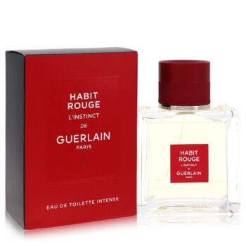 Habit Rouge L'instinct de Guerlain Eau De Toilette Intense Spray 1.6 oz pour Homme Habit Rouge L'instinct de Guerlain Eau De Toilette Intense Spray 1.6 oz pour Homme