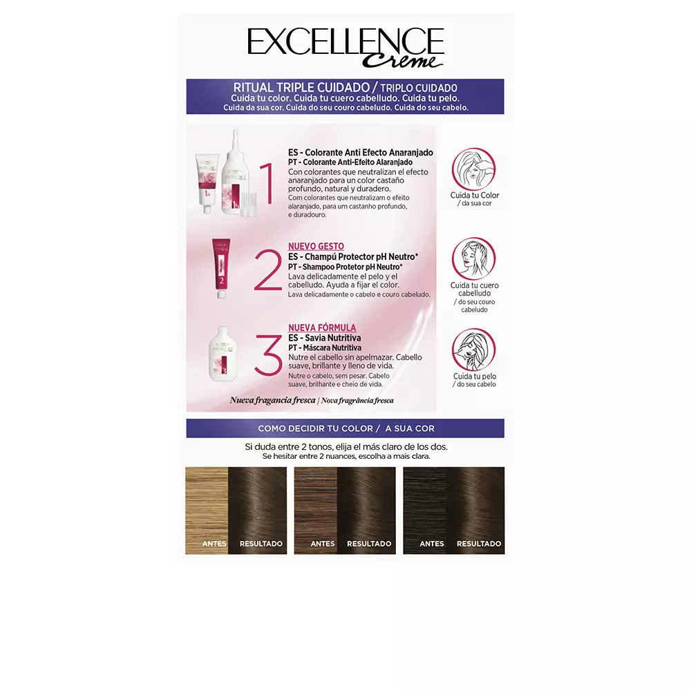 L'ORÉAL PARIS EXCELLENCE BRUNETTE dye #500-true light brown 192 ml