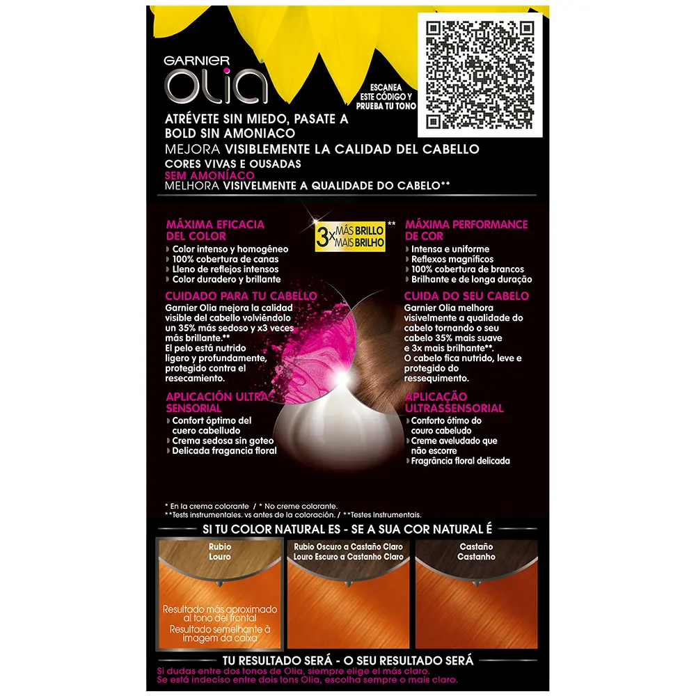 GARNIER OLIA dry  permanent color #7.40-cobrizo intenso