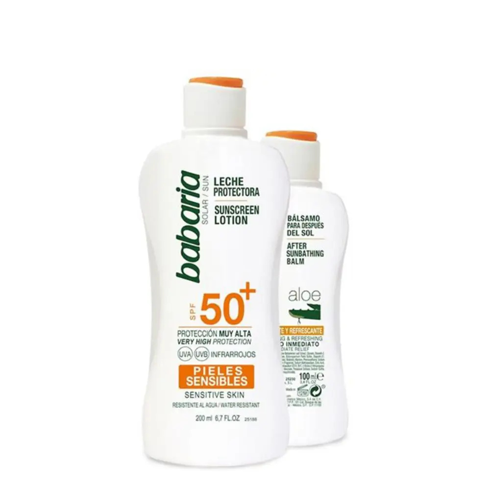 BABARIA SOLAR PIEL SENSIBLE SPF50+ MILK set BABARIA SOLAR PIEL SENSIBLE SPF50+ MILK set