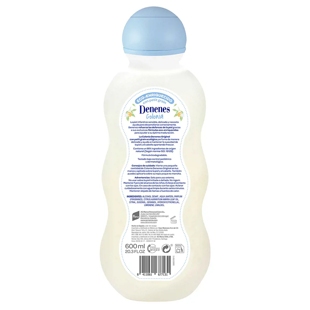 DENENES DENENES COLONIA muy gentle 600 ml
