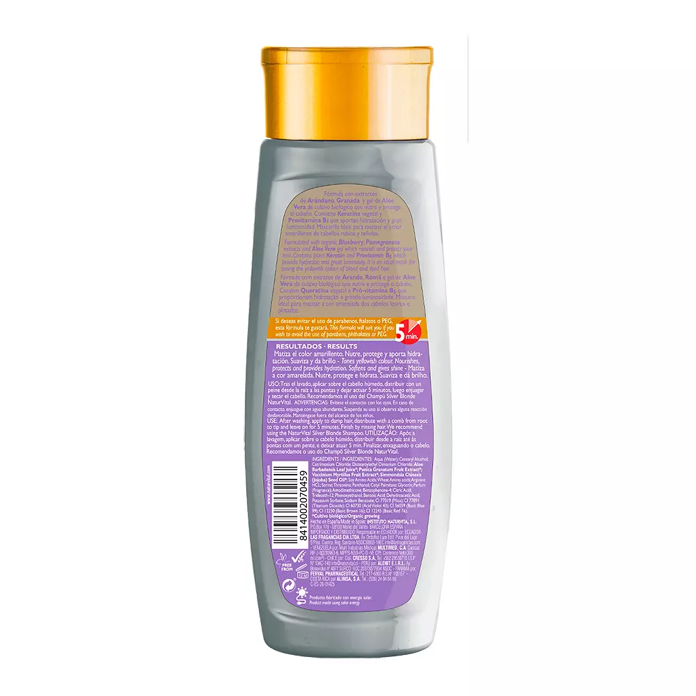 NATUR VITAL MASK MATIZANTE silver blonde 300 ml