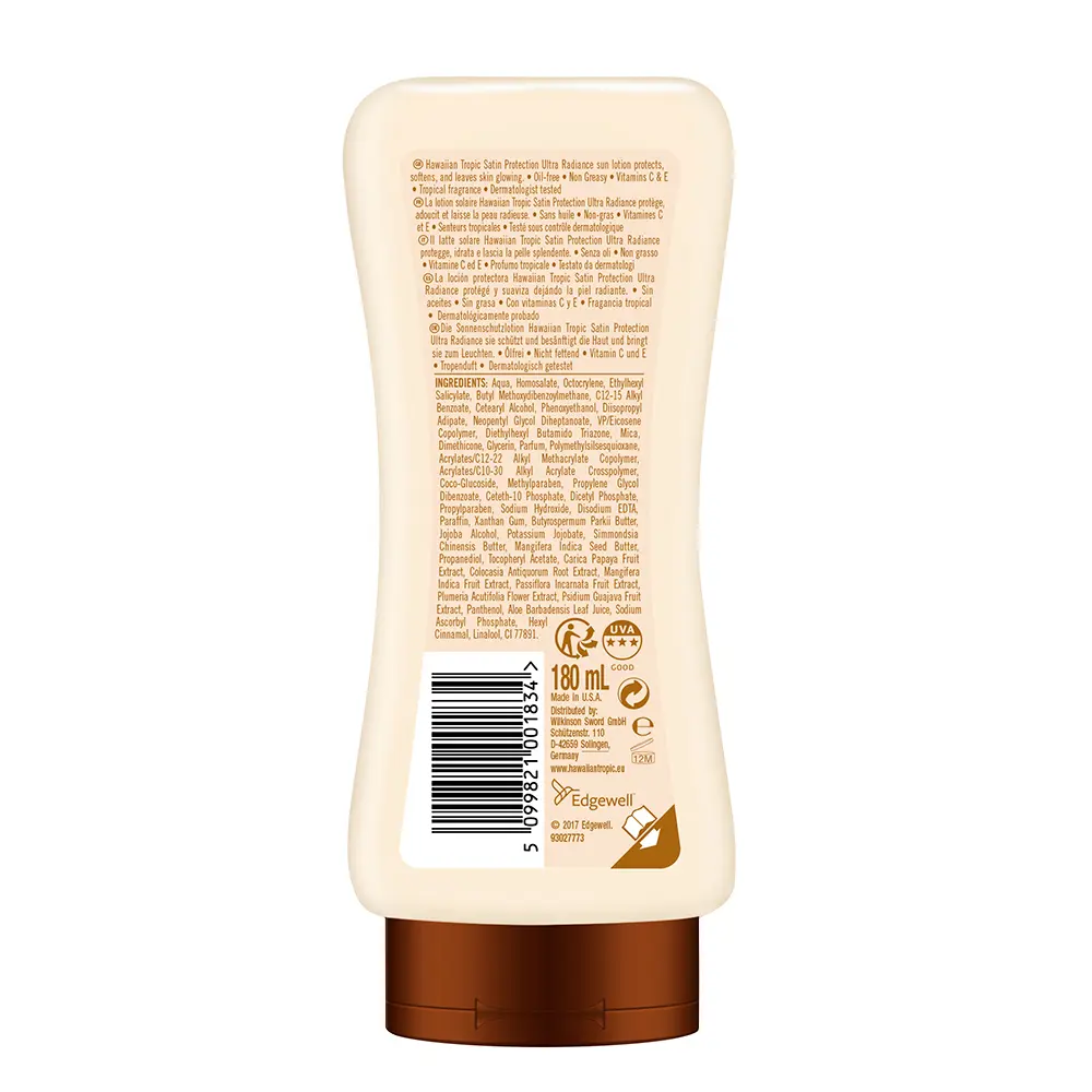 HAWAIIAN TROPIC SATIN ultra radiance sun lotion SPF30 180 ml