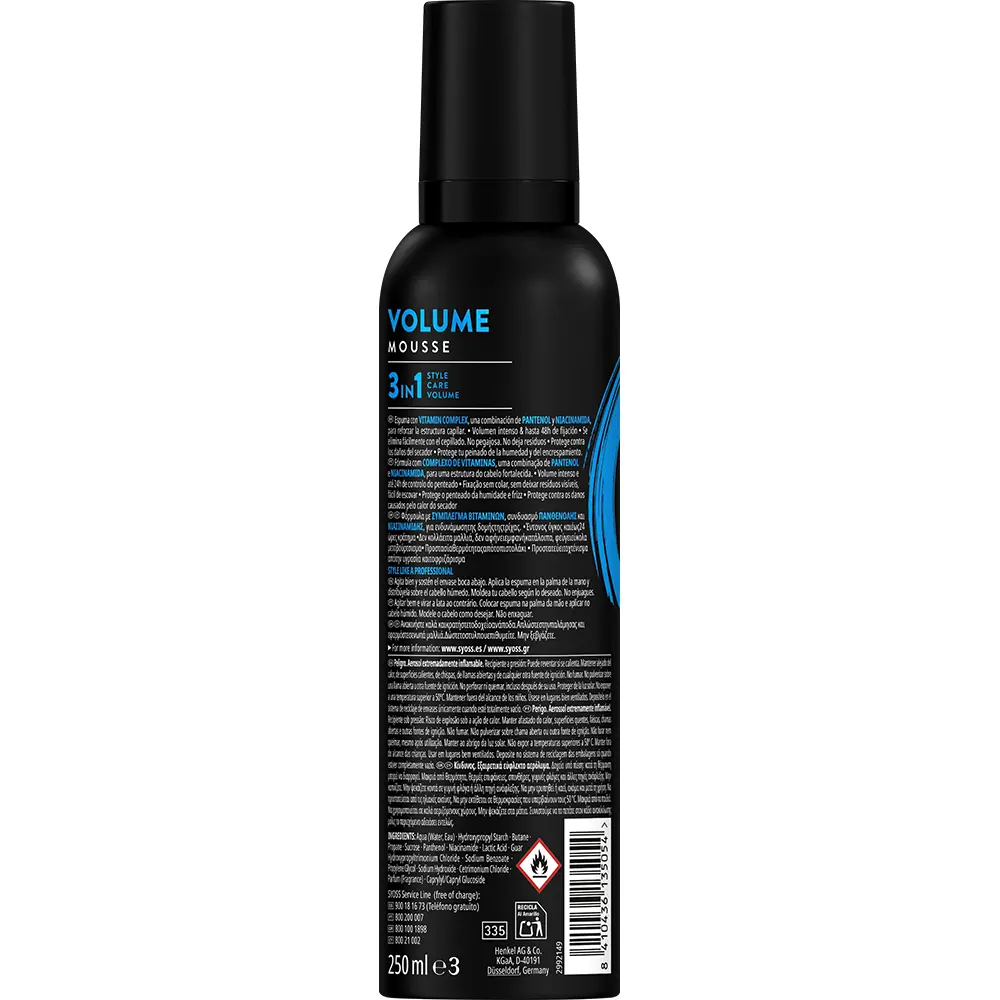 SYOSS VOLUME LIFT mousse anti-flat system 250 ml