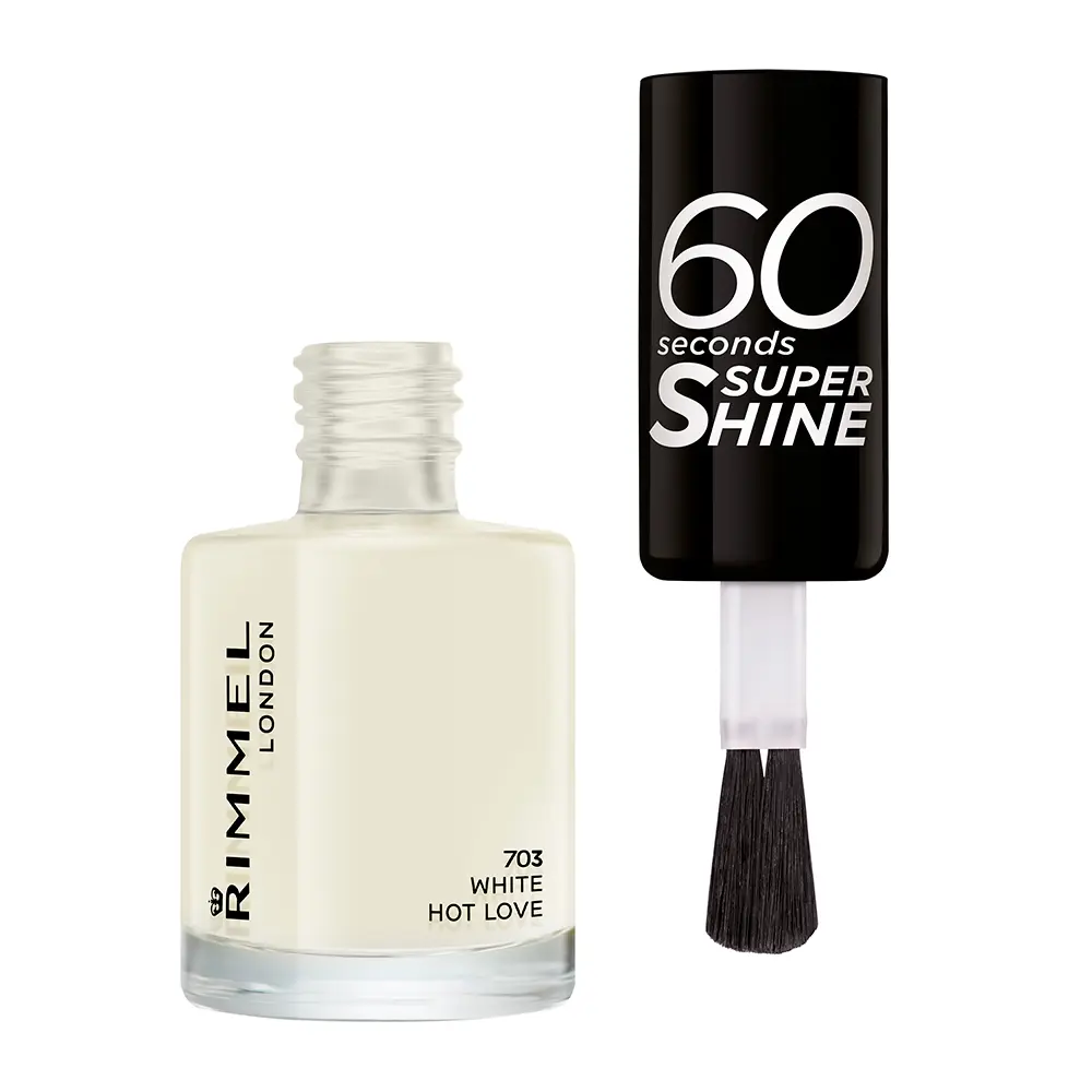 RIMMEL LONDON+ 60 SECONDS SUPER SHINE nail polish #703-white hot love 8 ml