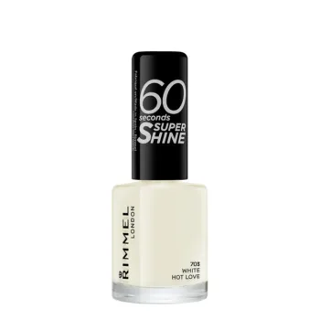 RIMMEL LONDON+ 60 SECONDS SUPER SHINE nail polish #703-white hot love 8 ml