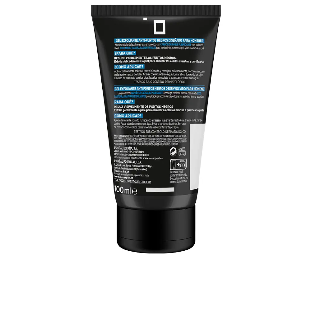 L'ORÉAL PARIS MEN EXPERT gel esfoliante al carbone puro p.negros 100 ml