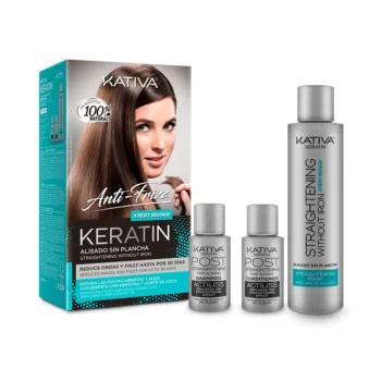 KATIVA KERATIN ANTI-FRIZZ straightening sin plancha repara puntas 30 das