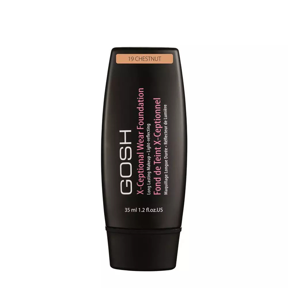 GOSH X-CEPTIONAL WEAR FOUNDATION long lasting makeup #19-chestnut 35 ml GOSH X-CEPTIONAL WEAR FOUNDATION long lasting makeup #19-chestnut 35 ml