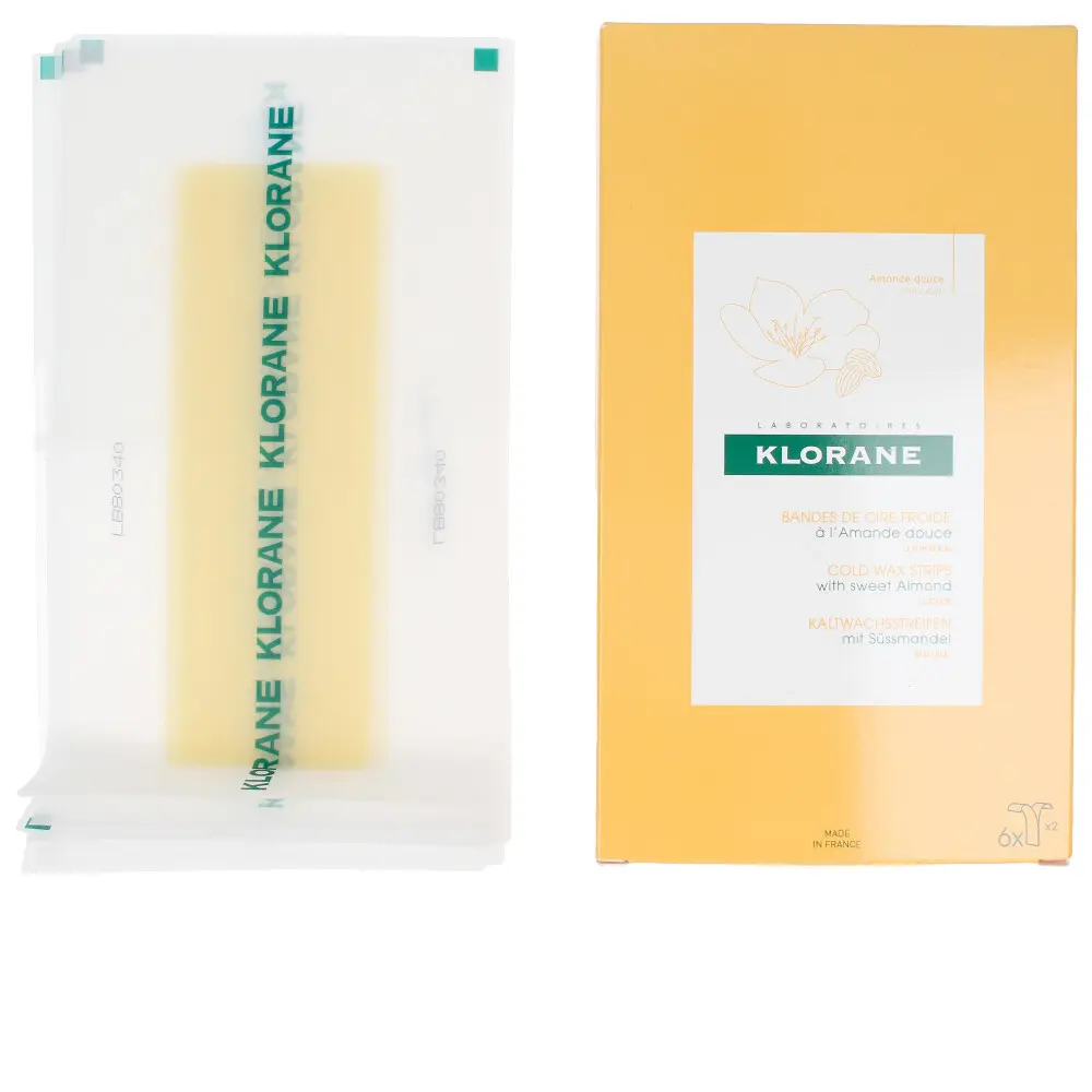 KLORANE COLD WAX STRIPS with sweet almond 6 pz