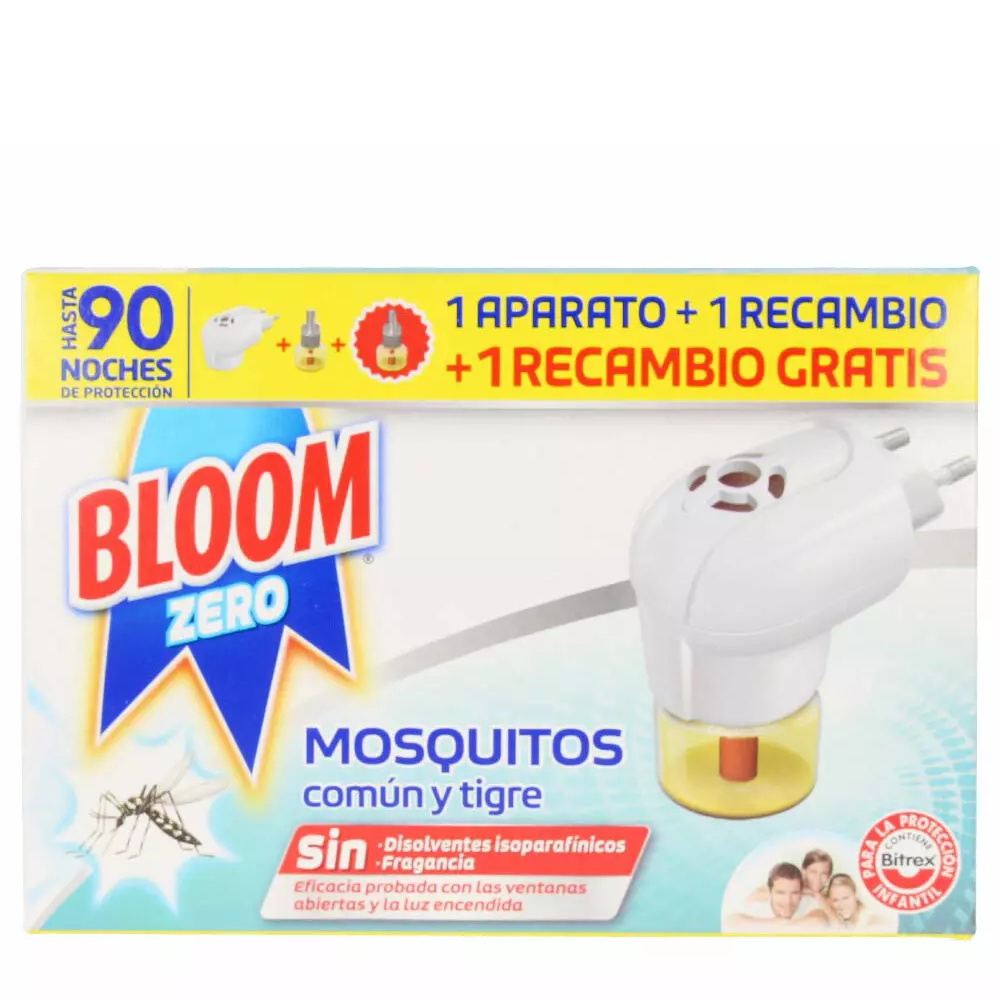 BLOOM BLOOM ZERO MOSQUITOS electrical device + 2 spare parts BLOOM BLOOM ZERO MOSQUITOS electrical device + 2 spare parts
