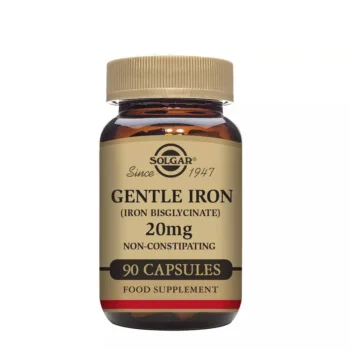 SOLGAR HIERRO GENTLETM Iron bisglycinate 90 vegetable capsules
