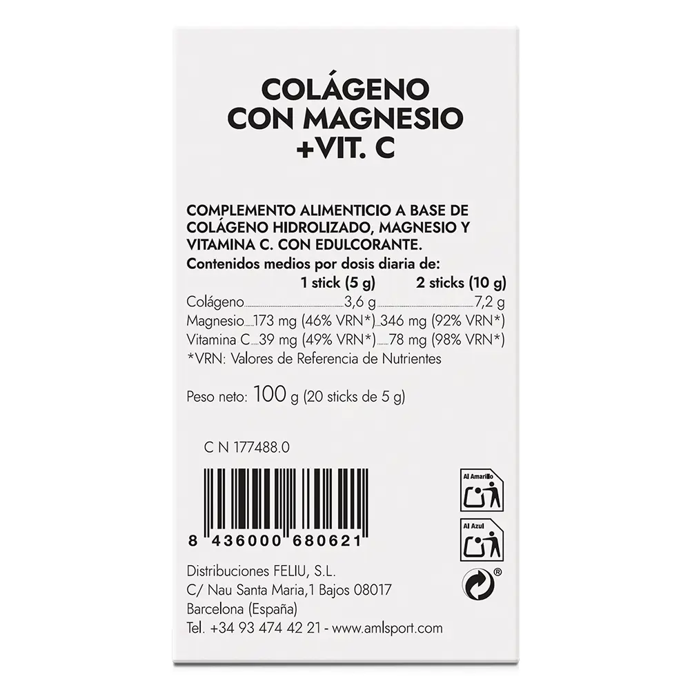 AMLSPORT COLLAGEN WITH MAGNESIUM + VIT.C strawberry flavor 20 sticks AMLSPORT COLLAGEN WITH MAGNESIUM + VIT.C strawberry flavor 20 sticks - Image 3