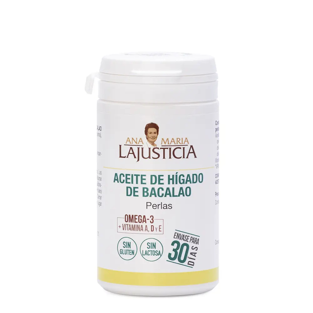 ANA MARÍA LAJUSTICIA OIL DE HIGADO DE BACALAO + VITAMIN E 90 pearls ANA MARÍA LAJUSTICIA OIL DE HIGADO DE BACALAO + VITAMIN E 90 pearls