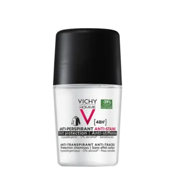 VICHY HOMME anti-transpirant anti-traces déo roll-on 48h 50 ml