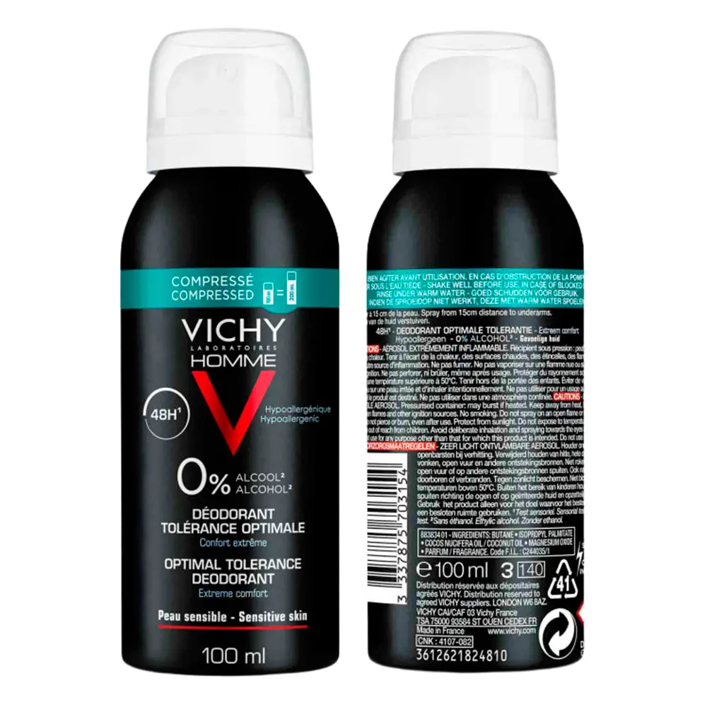VICHY HOMME tolrance optimale sensitive deo spray 100 ml VICHY HOMME tolrance optimale sensitive deo spray 100 ml - Image 3