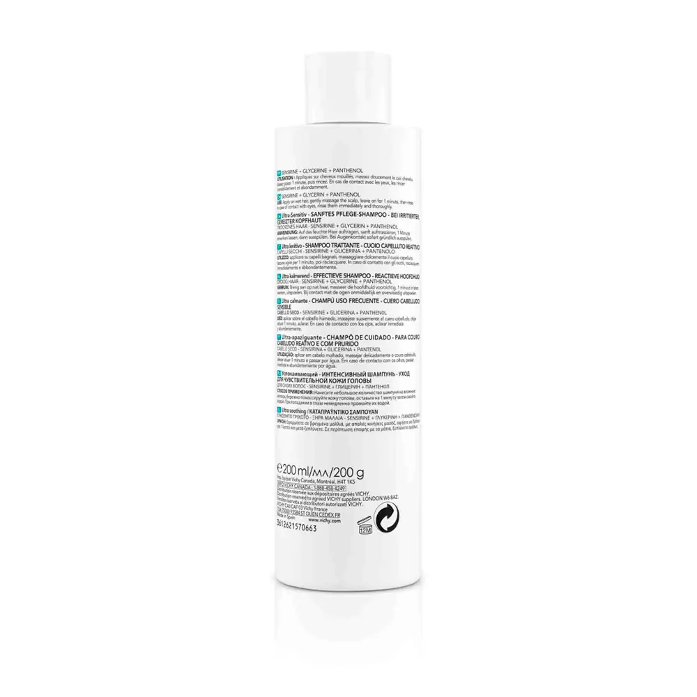 VICHY DERCOS Ultra beruhigendes dermatologisches Shampoo für trockenes Haar 200 ml