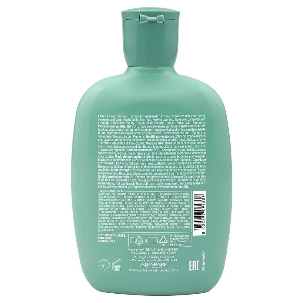 ALFAPARF MILANO+ SEMI DI LINO scalp renew energizing shampoo 250 ml ALFAPARF MILANO+ SEMI DI LINO scalp renew energizing shampoo 250 ml